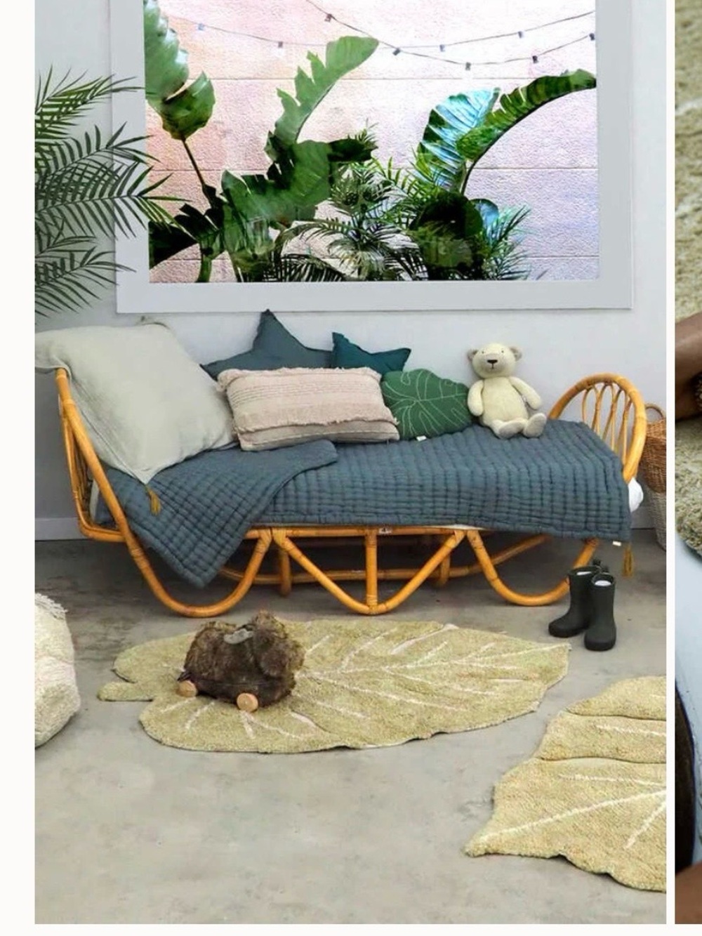 Washable Rug Mini Monstera Leaf Rug - Picture 2 of 6